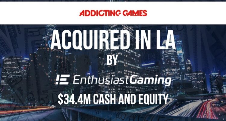Addicting Games Acquired by Enthusiast Gaming for $34.4M