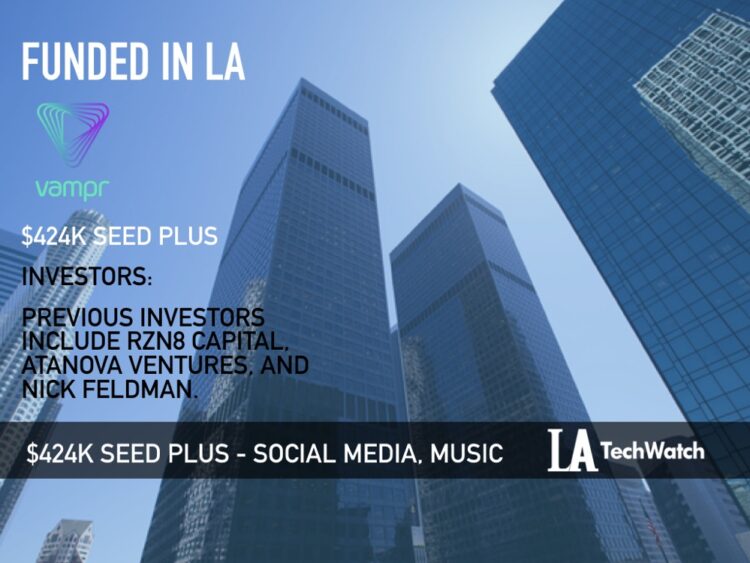 Vampr Raises $424K for its Professional Social Network for Creatives and Musicians